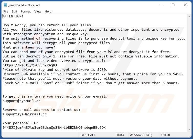 pavadinimas ransomware text file (_readme.txt)