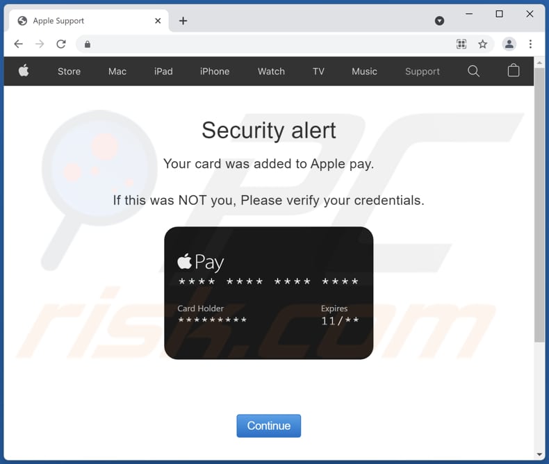 Your Card Was Added To Apple Pay POPUP Scam (Mac) Removal steps, and