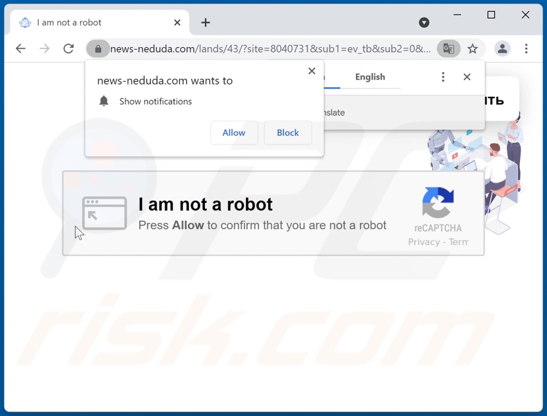 news-neduda[.]com pop-up redirects