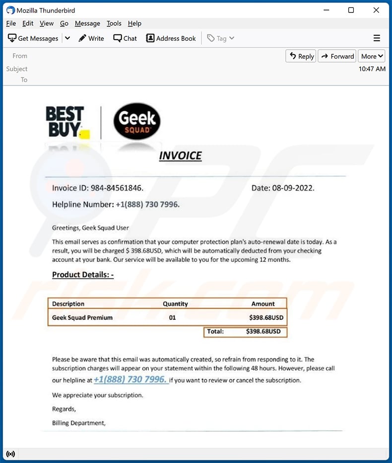 Geek Squad Email Scam Removal and recovery steps (updated)