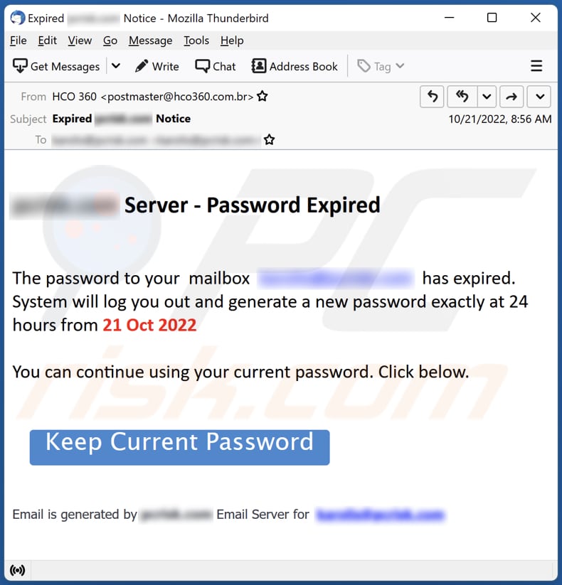 Password Expired Email Scam Removal And Recovery Steps updated 