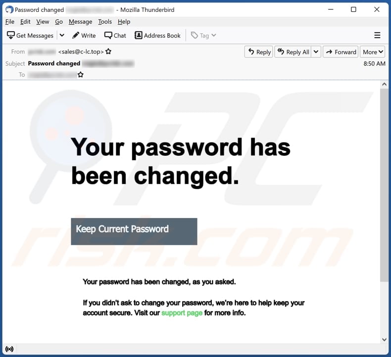 Your Password Has Been Changed Email Scam Removal And Recovery Steps Updated