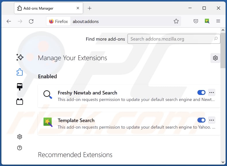 Removing search.3dtree.net related Mozilla Firefox extensions