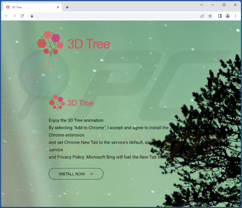 3d tree browser hijacker official promoter