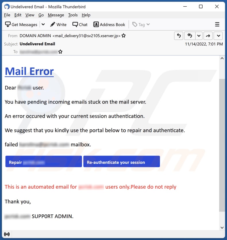 Mail Error Scam Removal And Recovery Steps