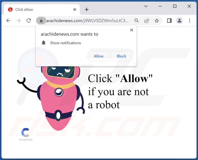 arachidenews[.]com pop-up redirects