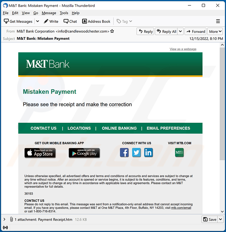 M&T Bank Email Scam Removal and recovery steps (updated)