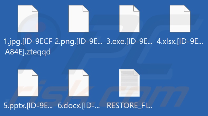 Files encrypted by Zteqqd ransomware (.zteqqd extension)