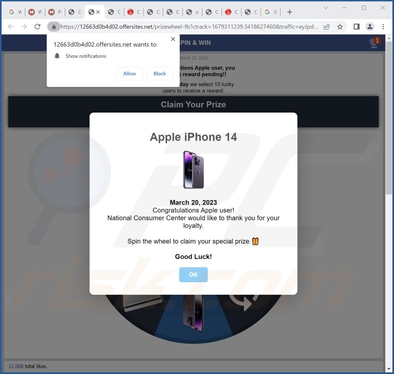 Apple iPhone 14 Winner POP-UP Scam - Removal and recovery steps