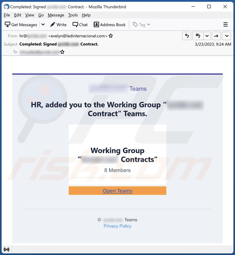 HR Added You To The Working Group Email Scam Removal And Recovery Steps