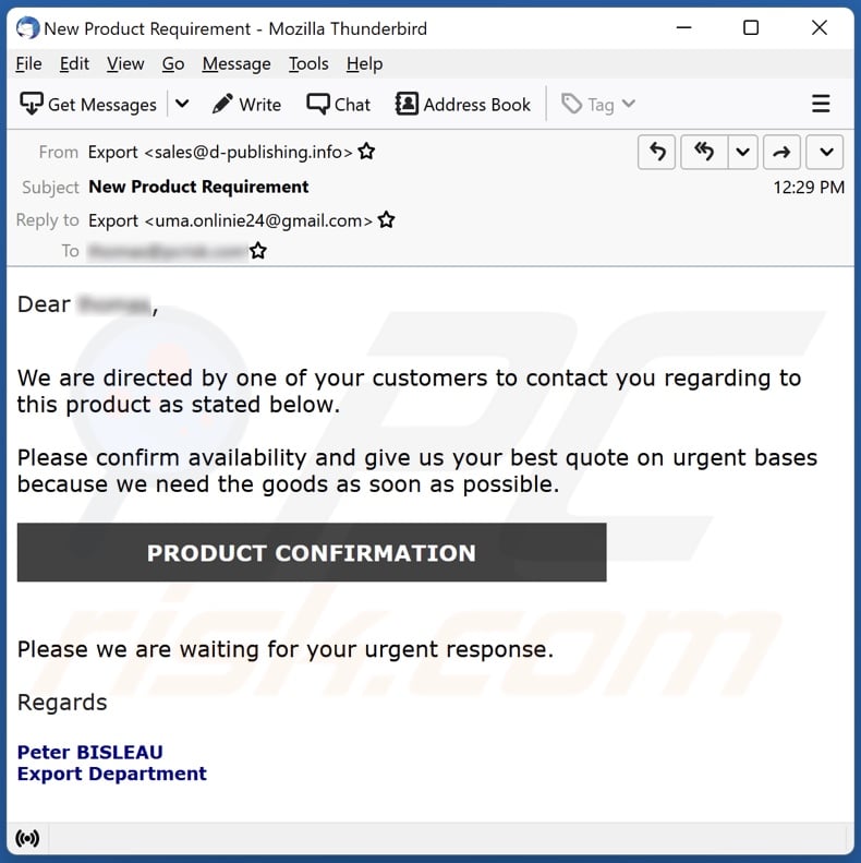 Product Availability Confirmation Email Scam Removal And Recovery Steps