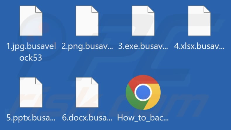 Files encrypted by BuSaveLock ransomware (.busavelock53 extension)