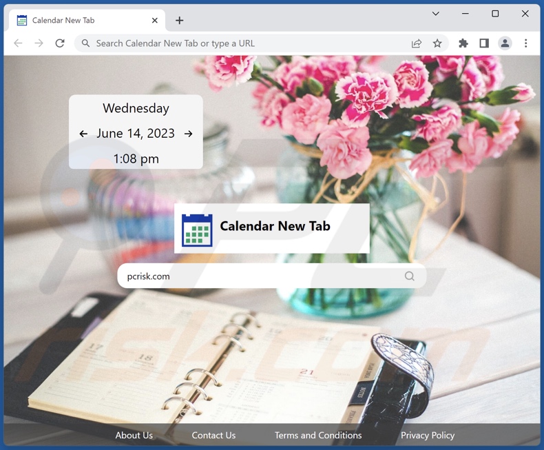 calendarnewtab.com browser hijacker