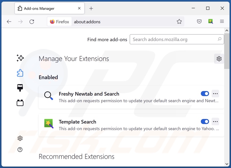 Removing Focusio Mozilla Firefox extension