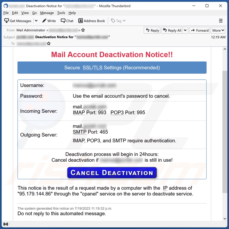 Mail Account Deactivation Notice Email Scam Removal And Recovery Steps