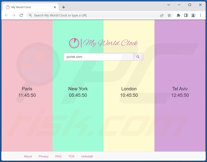 myworldclock.xyz browser hijacker