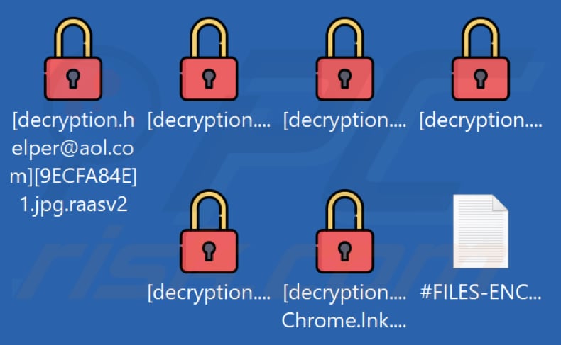 Files encrypted by Raasv2 ransomware (.raasv2 extension)