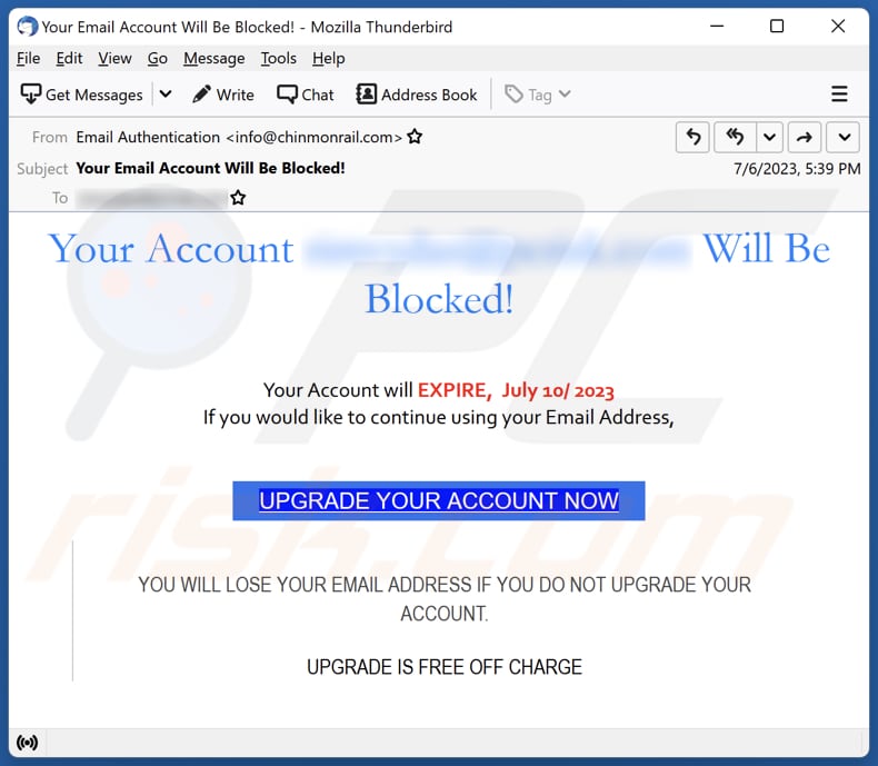 Your Account Will Be Blocked Email Scam Removal And Recovery Steps 