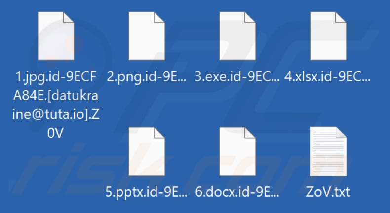 Files encrypted by ZOV ransomware (.Z0V extension)