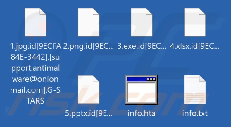 Files encrypted by G-STARS (Phobos) ransomware (.G-STARS extension)