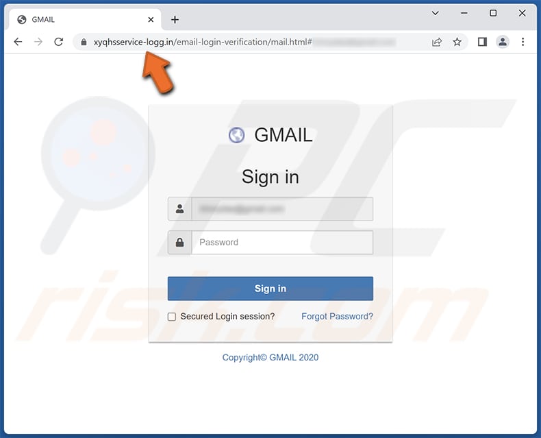 Manual server configuration email scam phishing page