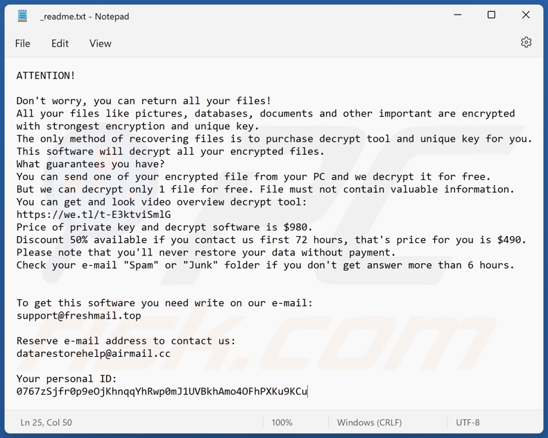 Wzoq ransomware text file (_readme.txt)