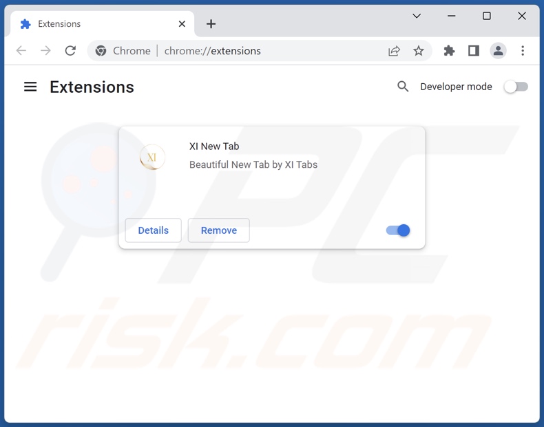 Removing xitabs.com related Google Chrome extensions