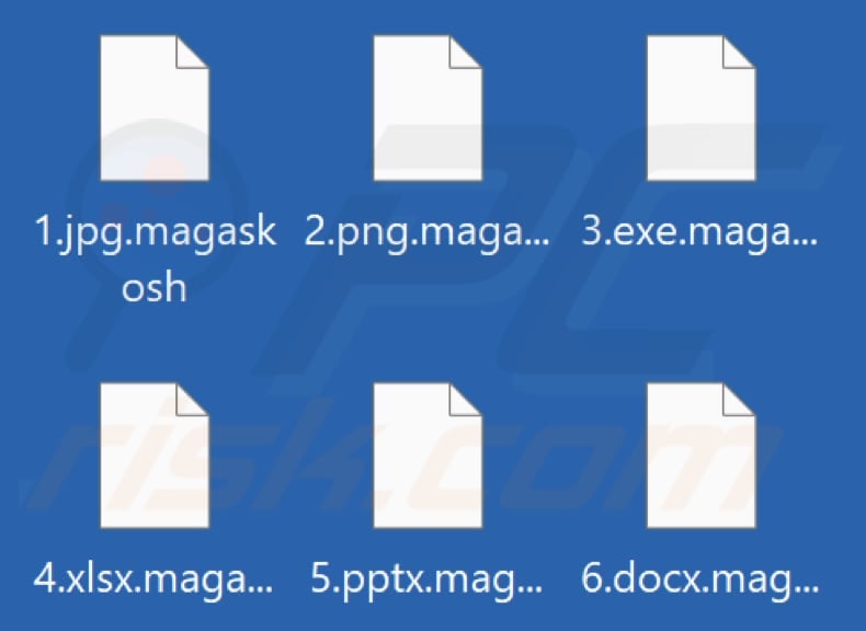 Files encrypted by MAGASKOSH ransomware (.magaskosh extension)
