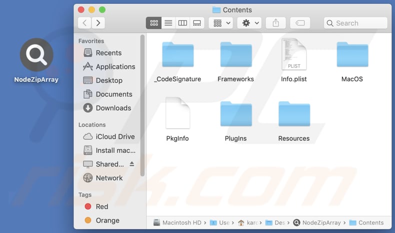 NodeZipArray's installation folder