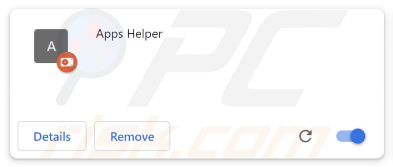 Apps Helper malicious extension