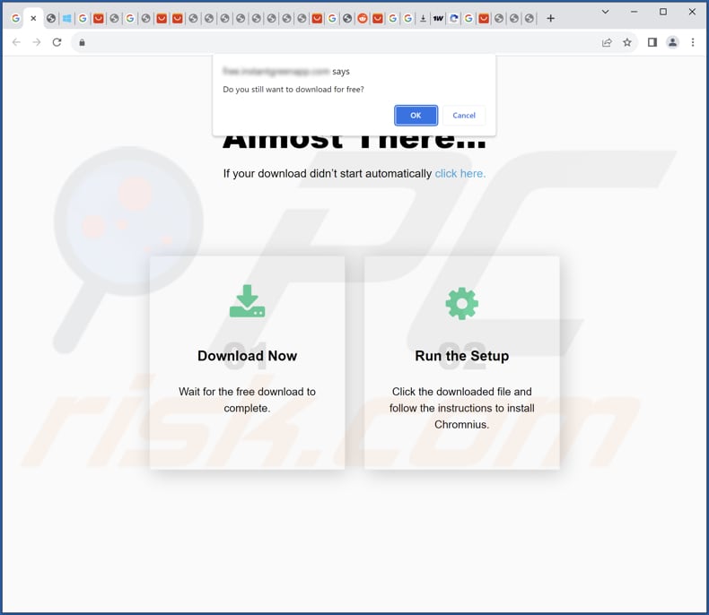 The website distributing the installer containing Carnivora malicious app