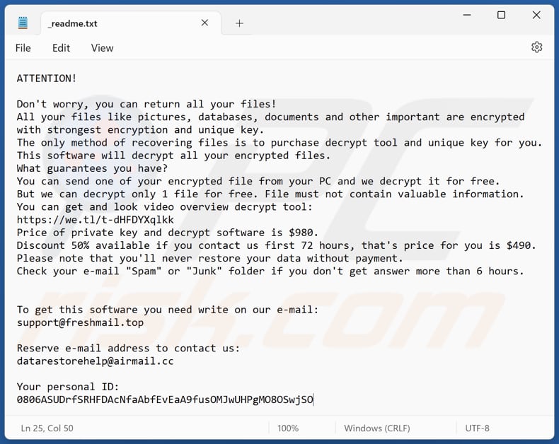 Ptqw ransomware text file (_readme.txt)