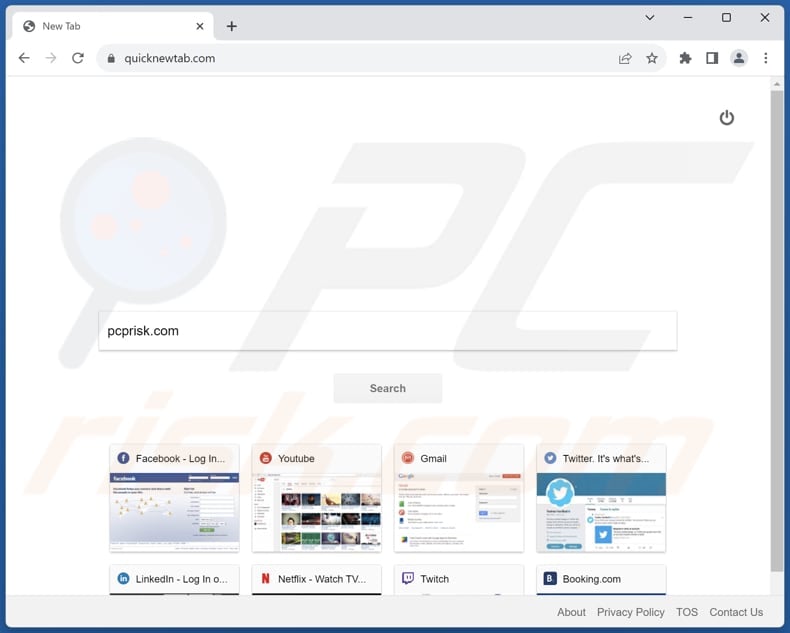 quicknewtab.com browser hijacker