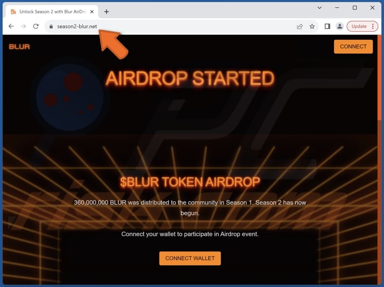 BLUR TOKEN AIRDROP crypto scam