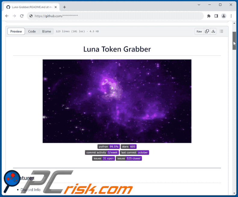 Luna Grabber Malware Update 2023 12 07 Github 