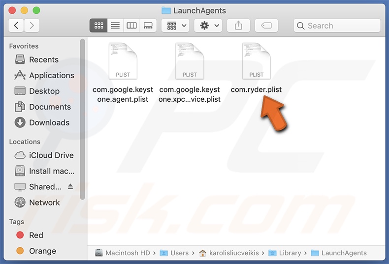Ryder adware in ~/Library/LaunchAgents