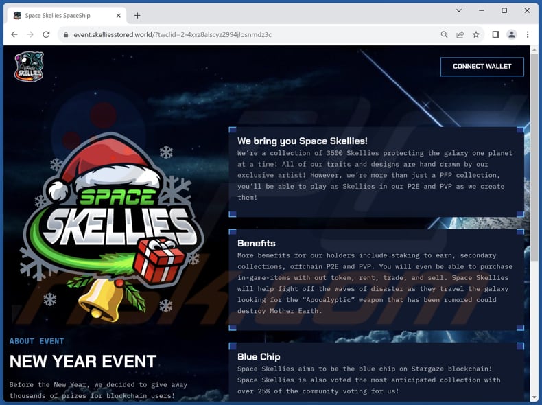 Win Space Skellies NFTs scam