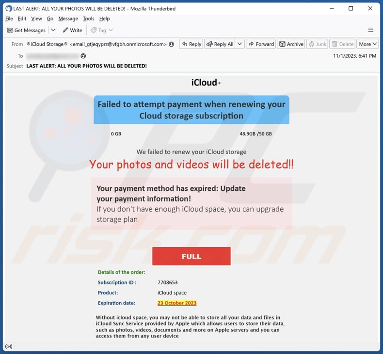 your-icloud-photos-and-videos-will-be-deleted-email-scam-removal-and