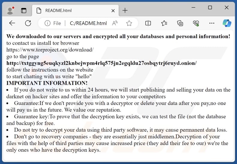 2023lock ransomware ransom note (README.html)