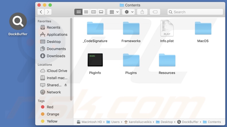 DockBuffer adware install folder