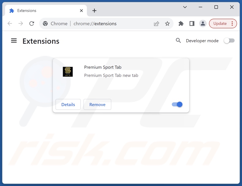 Removing premiumsporttab.com related Google Chrome extensions