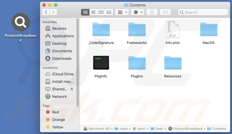 ProtocolBroadband adware install folder