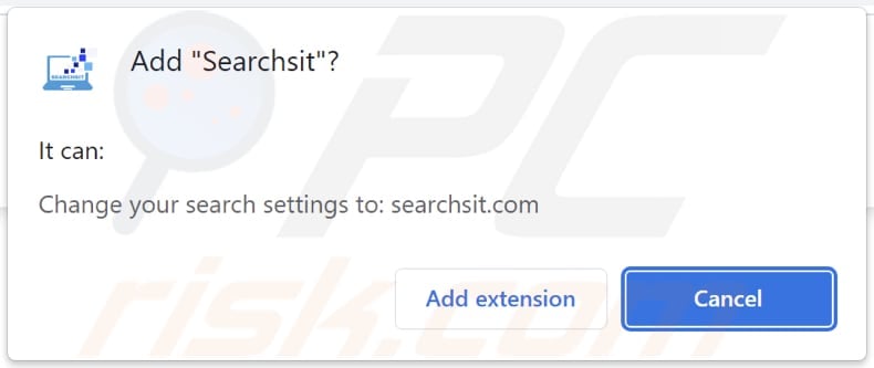Searchsit browser hijacker asking for permissions