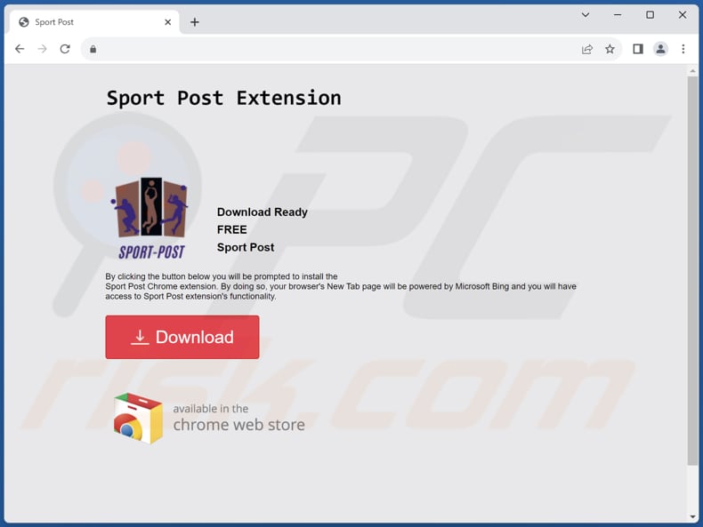 Website used to promote Sport Post browser hijacker