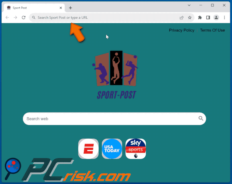 Sport Post browser hijacker sport-post.com redirects to bing.com