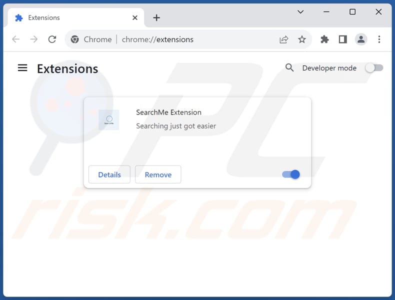 Removing search-me-ext.com related Google Chrome extensions