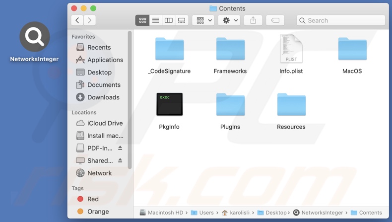 NetworksInteger adware install folder