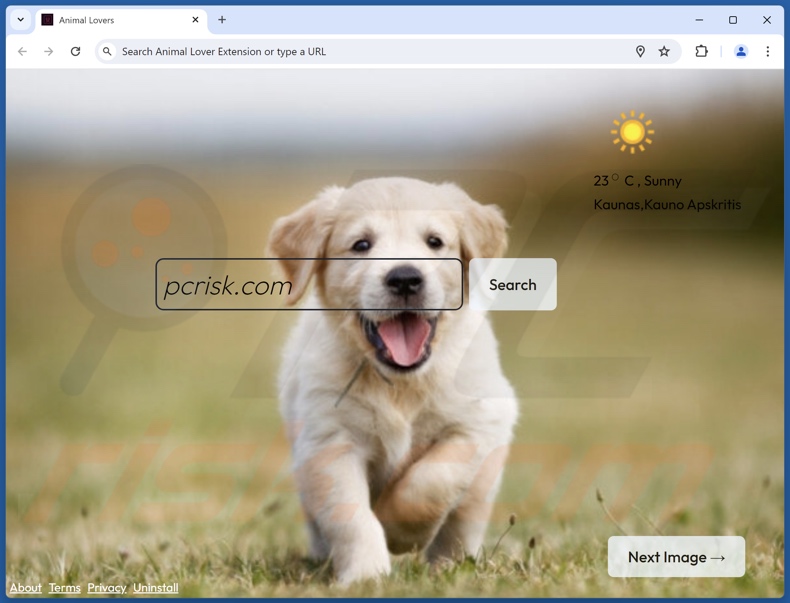 animal-lover-extension.com browser hijacker