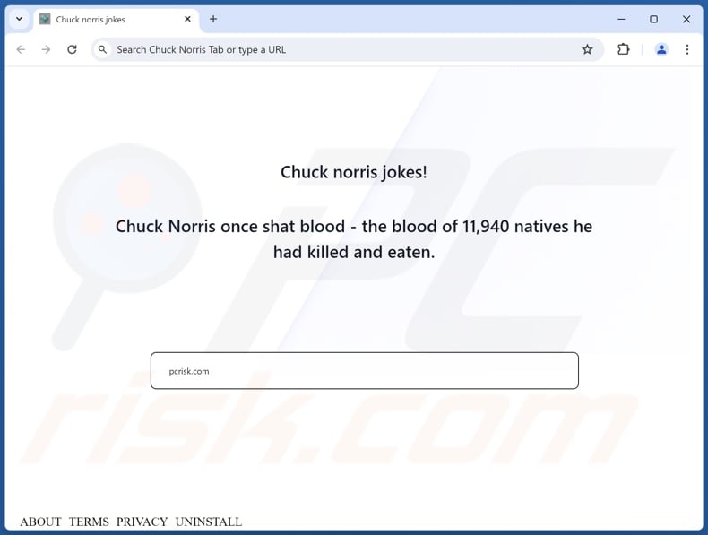 chuck-norris-tab.com browser hijacker