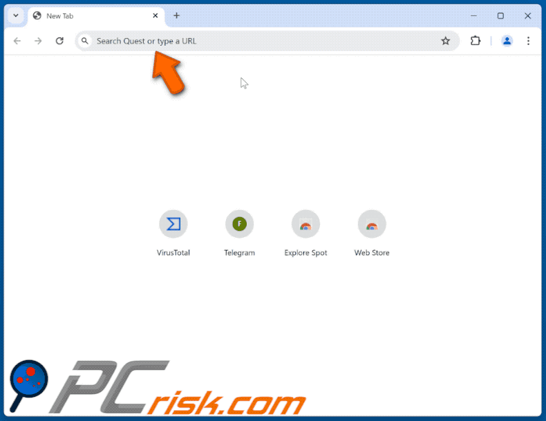 Explore Spot browser hijacker redirecting to boyu.com.tr (GIF)